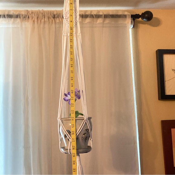 Macrame Plant Hanger Boho Home Decor 40” L - Picture 8 of 10